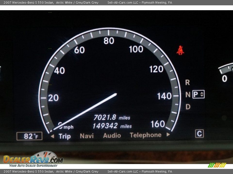 2007 Mercedes-Benz S 550 Sedan Arctic White / Grey/Dark Grey Photo #32
