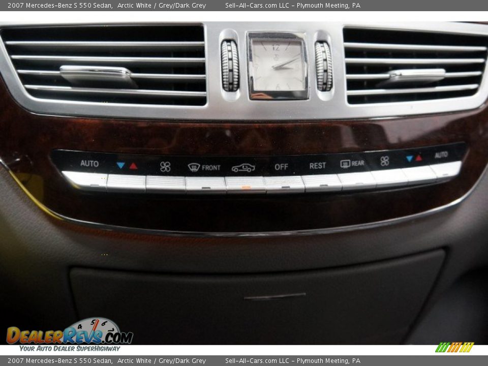 2007 Mercedes-Benz S 550 Sedan Arctic White / Grey/Dark Grey Photo #34