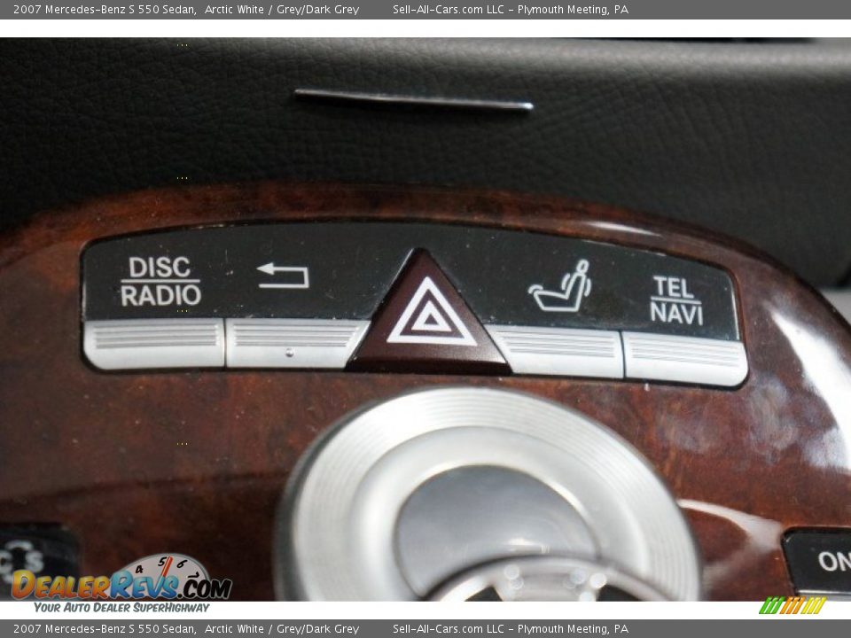 2007 Mercedes-Benz S 550 Sedan Arctic White / Grey/Dark Grey Photo #35