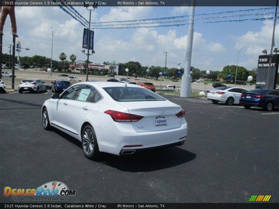 2015 Hyundai Genesis 3.8 Sedan Casablanca White / Gray Photo #6