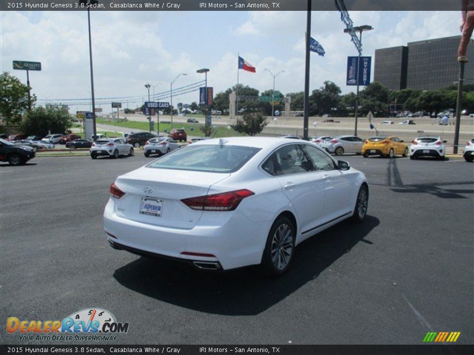 2015 Hyundai Genesis 3.8 Sedan Casablanca White / Gray Photo #8