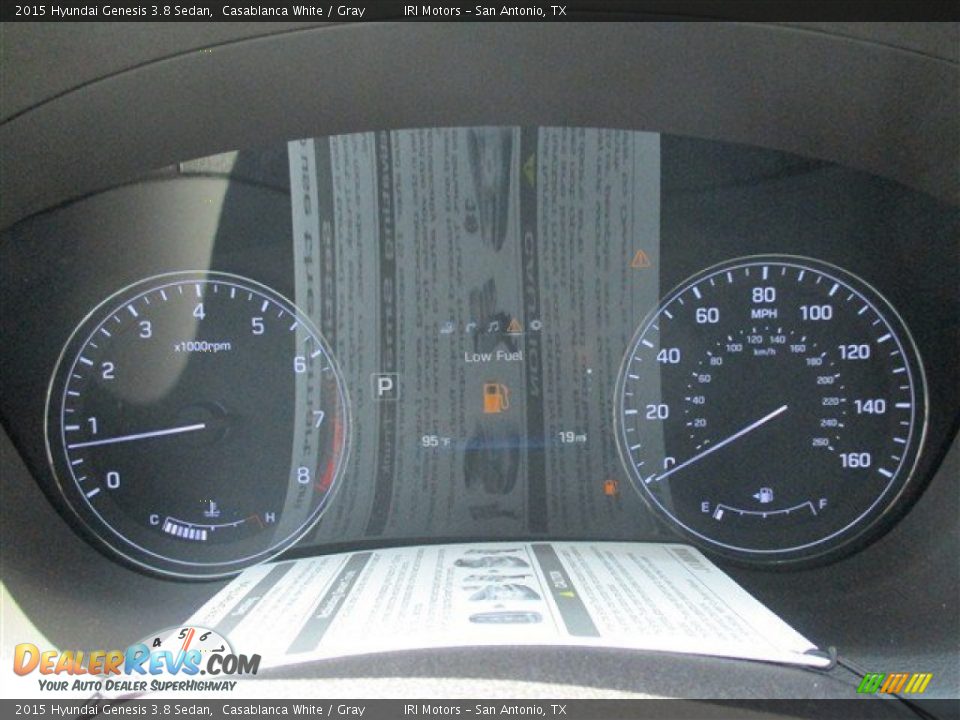 2015 Hyundai Genesis 3.8 Sedan Casablanca White / Gray Photo #15