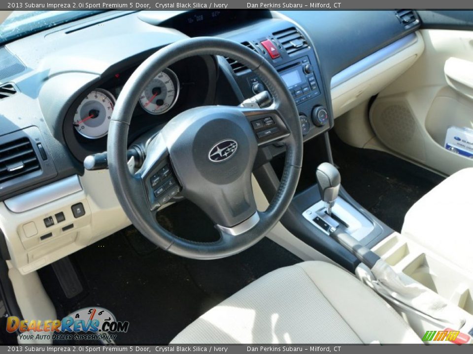 2013 Subaru Impreza 2.0i Sport Premium 5 Door Crystal Black Silica / Ivory Photo #5