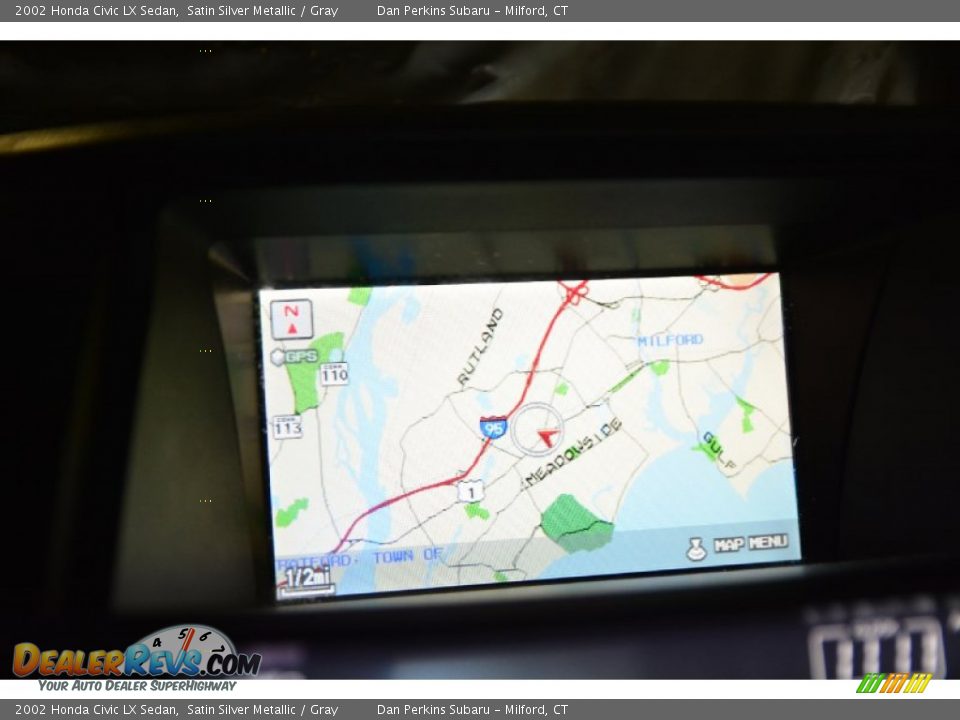 2002 Honda Civic LX Sedan Satin Silver Metallic / Gray Photo #9