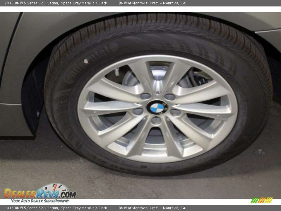 2015 BMW 5 Series 528i Sedan Space Gray Metallic / Black Photo #4