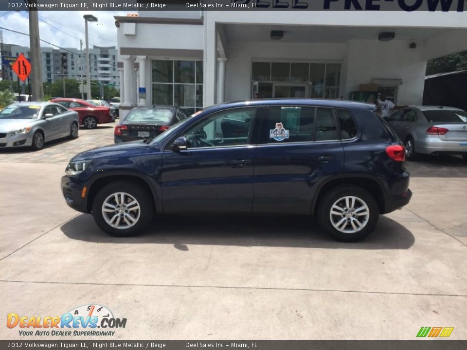 2012 Volkswagen Tiguan LE Night Blue Metallic / Beige Photo #2