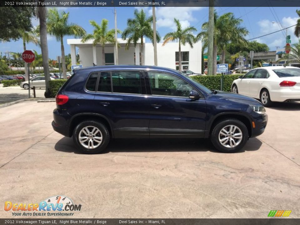 2012 Volkswagen Tiguan LE Night Blue Metallic / Beige Photo #6