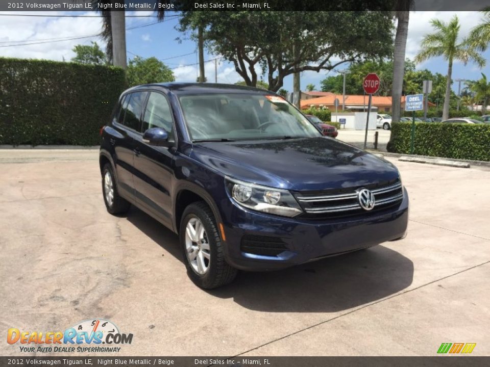 2012 Volkswagen Tiguan LE Night Blue Metallic / Beige Photo #7
