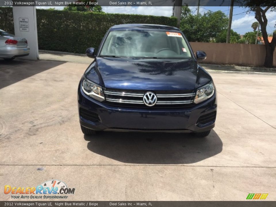 2012 Volkswagen Tiguan LE Night Blue Metallic / Beige Photo #8