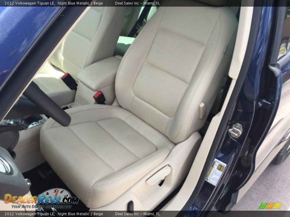 2012 Volkswagen Tiguan LE Night Blue Metallic / Beige Photo #9