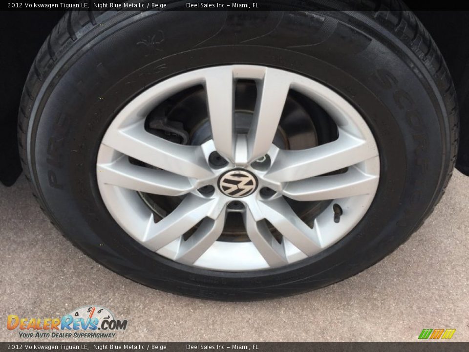 2012 Volkswagen Tiguan LE Night Blue Metallic / Beige Photo #13