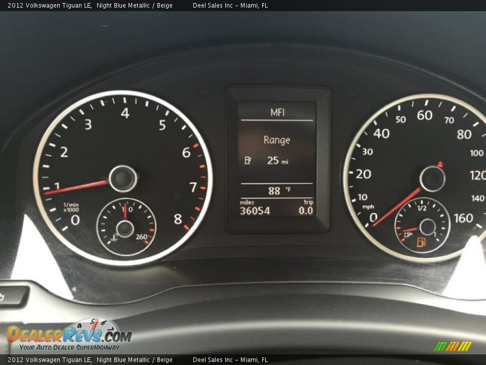 2012 Volkswagen Tiguan LE Night Blue Metallic / Beige Photo #16