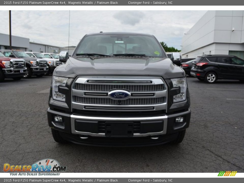 2015 Ford F150 Platinum SuperCrew 4x4 Magnetic Metallic / Platinum Black Photo #4