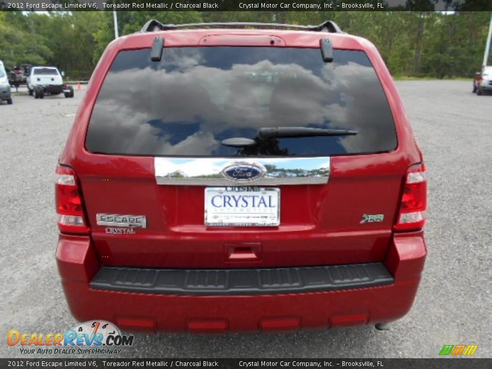 2012 Ford Escape Limited V6 Toreador Red Metallic / Charcoal Black Photo #9