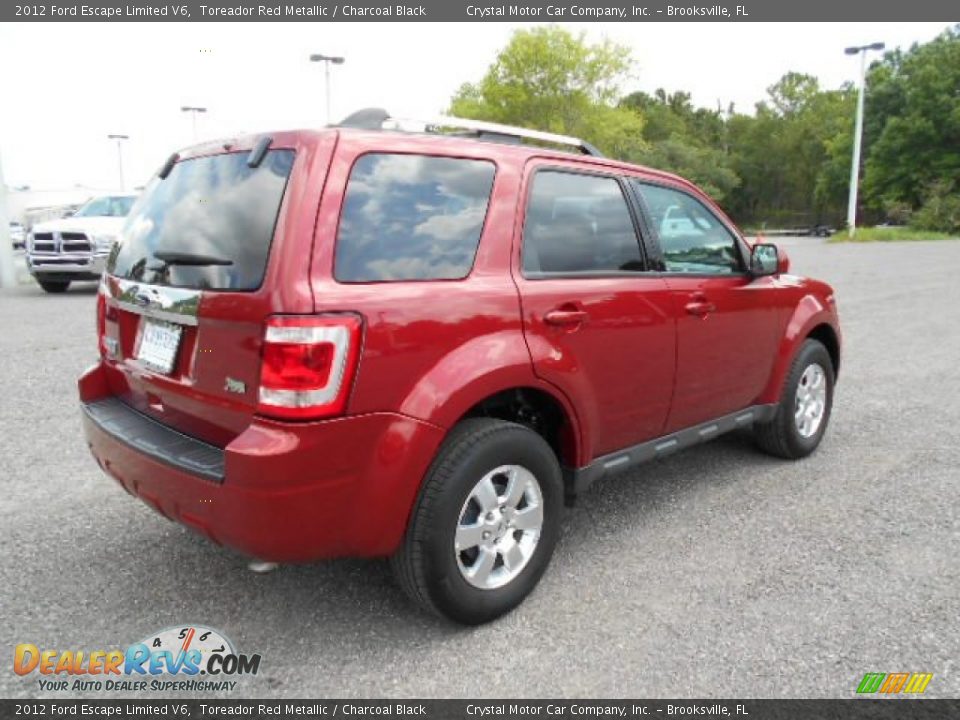 2012 Ford Escape Limited V6 Toreador Red Metallic / Charcoal Black Photo #10