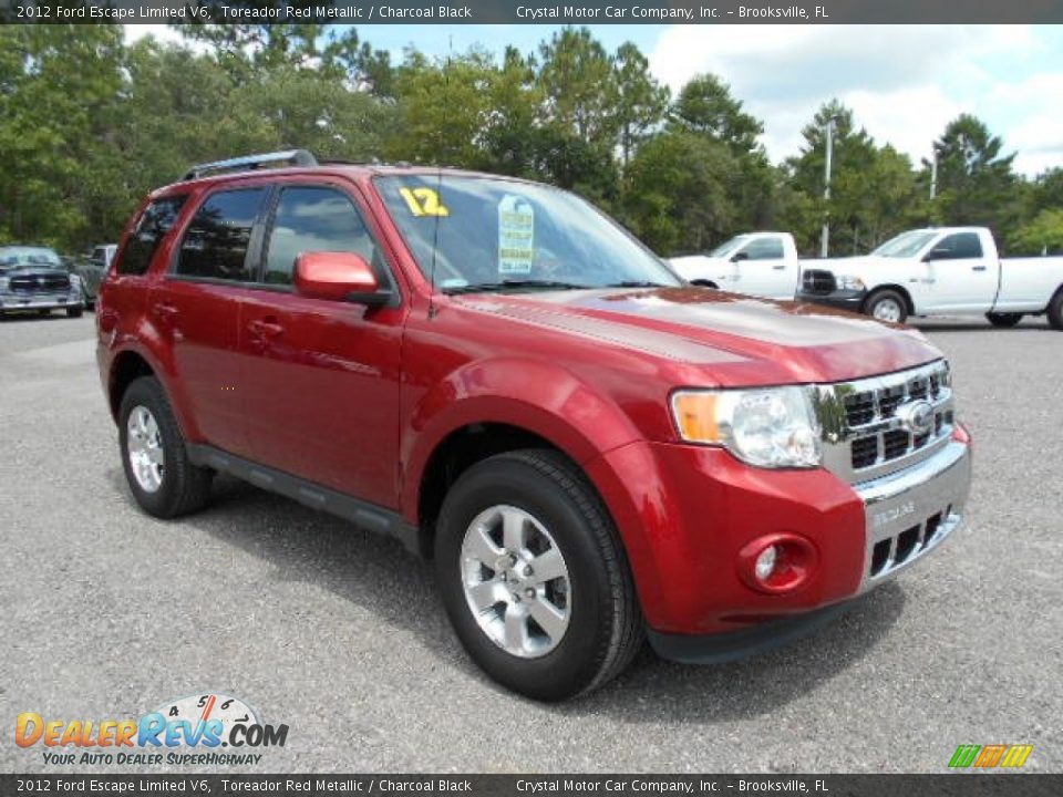 2012 Ford Escape Limited V6 Toreador Red Metallic / Charcoal Black Photo #12