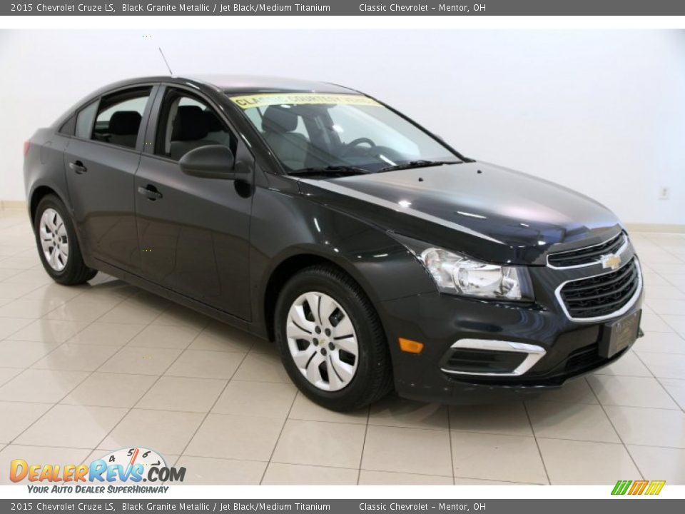 2015 Chevrolet Cruze LS Black Granite Metallic / Jet Black/Medium Titanium Photo #1