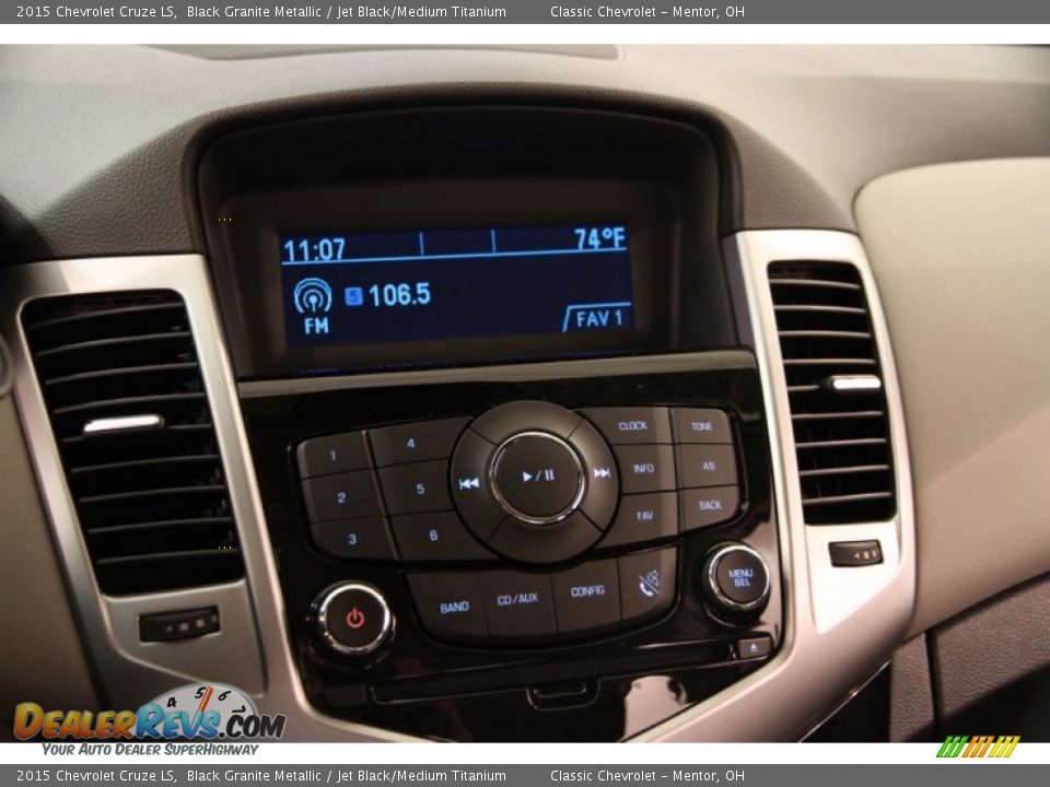2015 Chevrolet Cruze LS Black Granite Metallic / Jet Black/Medium Titanium Photo #8