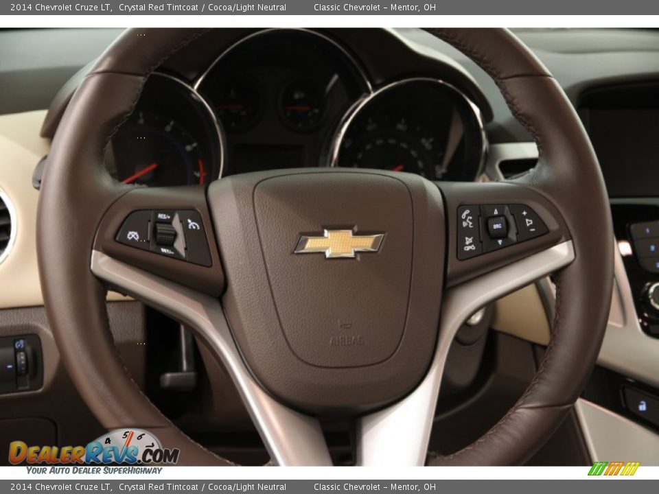 2014 Chevrolet Cruze LT Crystal Red Tintcoat / Cocoa/Light Neutral Photo #6