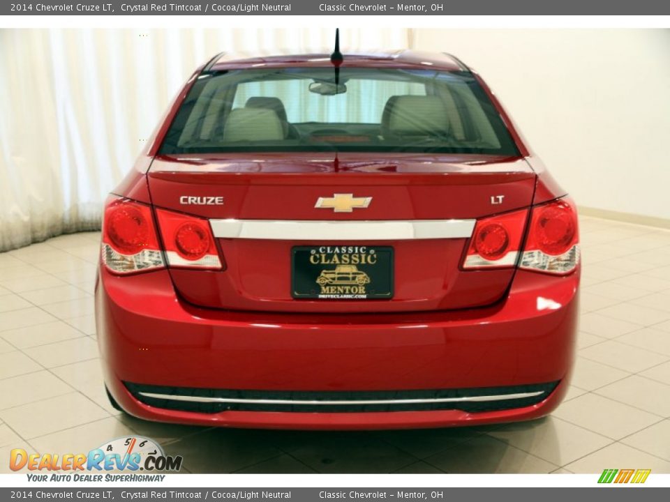 2014 Chevrolet Cruze LT Crystal Red Tintcoat / Cocoa/Light Neutral Photo #15