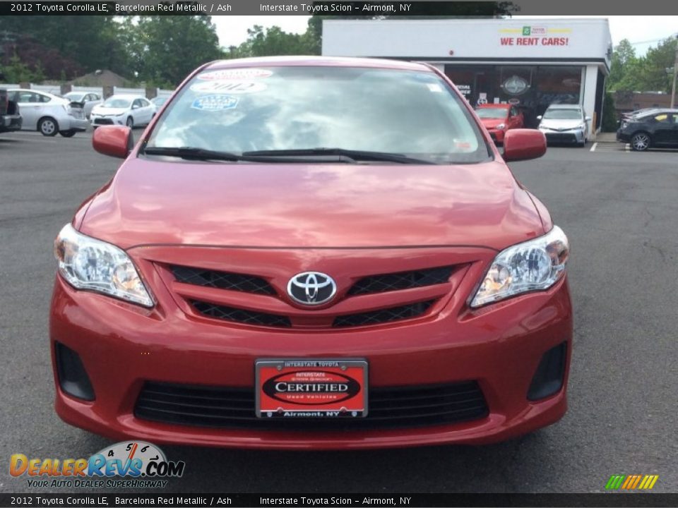 2012 Toyota Corolla LE Barcelona Red Metallic / Ash Photo #2