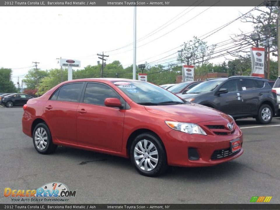 2012 Toyota Corolla LE Barcelona Red Metallic / Ash Photo #3