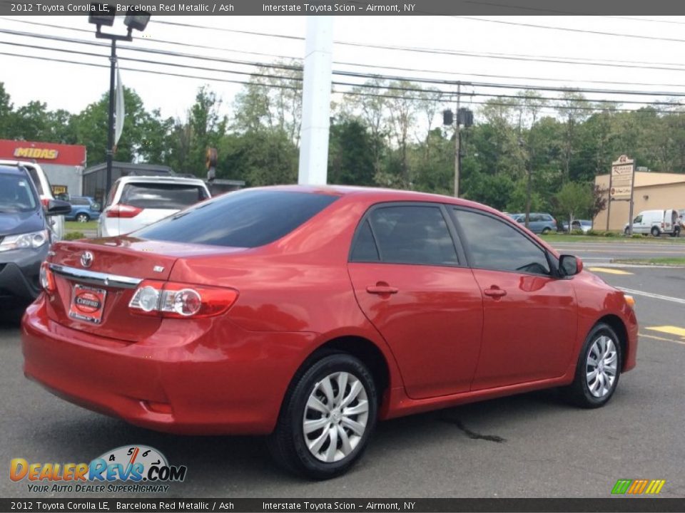 2012 Toyota Corolla LE Barcelona Red Metallic / Ash Photo #4