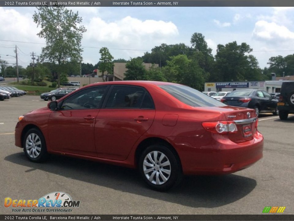 2012 Toyota Corolla LE Barcelona Red Metallic / Ash Photo #6