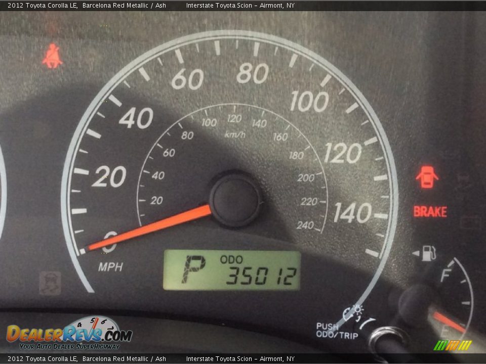 2012 Toyota Corolla LE Barcelona Red Metallic / Ash Photo #13