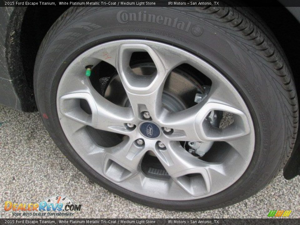 2015 Ford Escape Titanium White Platinum Metallic Tri-Coat / Medium Light Stone Photo #4