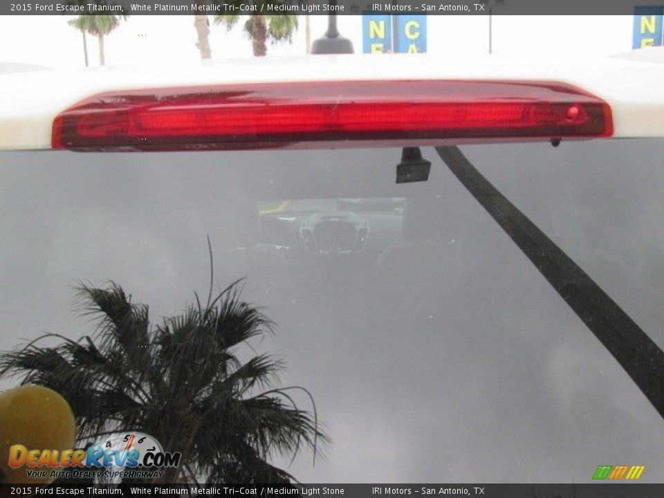 2015 Ford Escape Titanium White Platinum Metallic Tri-Coat / Medium Light Stone Photo #15