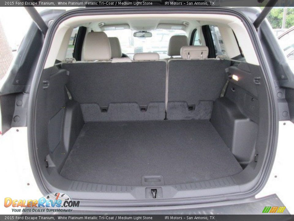 2015 Ford Escape Titanium White Platinum Metallic Tri-Coat / Medium Light Stone Photo #16