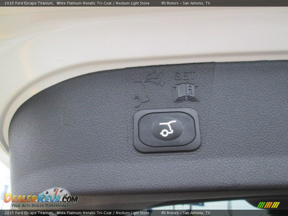 2015 Ford Escape Titanium White Platinum Metallic Tri-Coat / Medium Light Stone Photo #17
