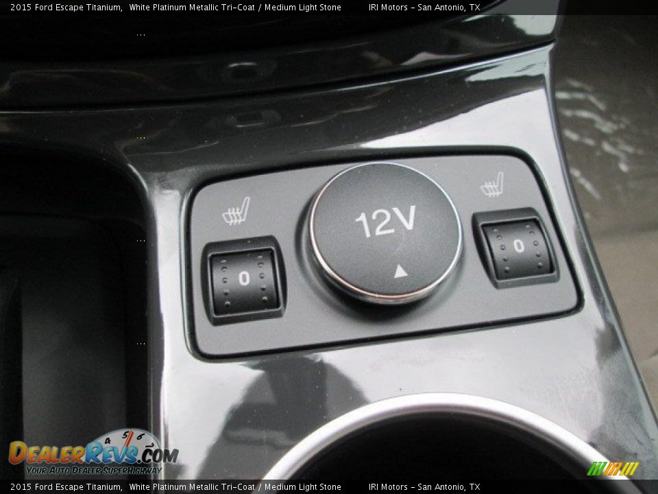 2015 Ford Escape Titanium White Platinum Metallic Tri-Coat / Medium Light Stone Photo #36