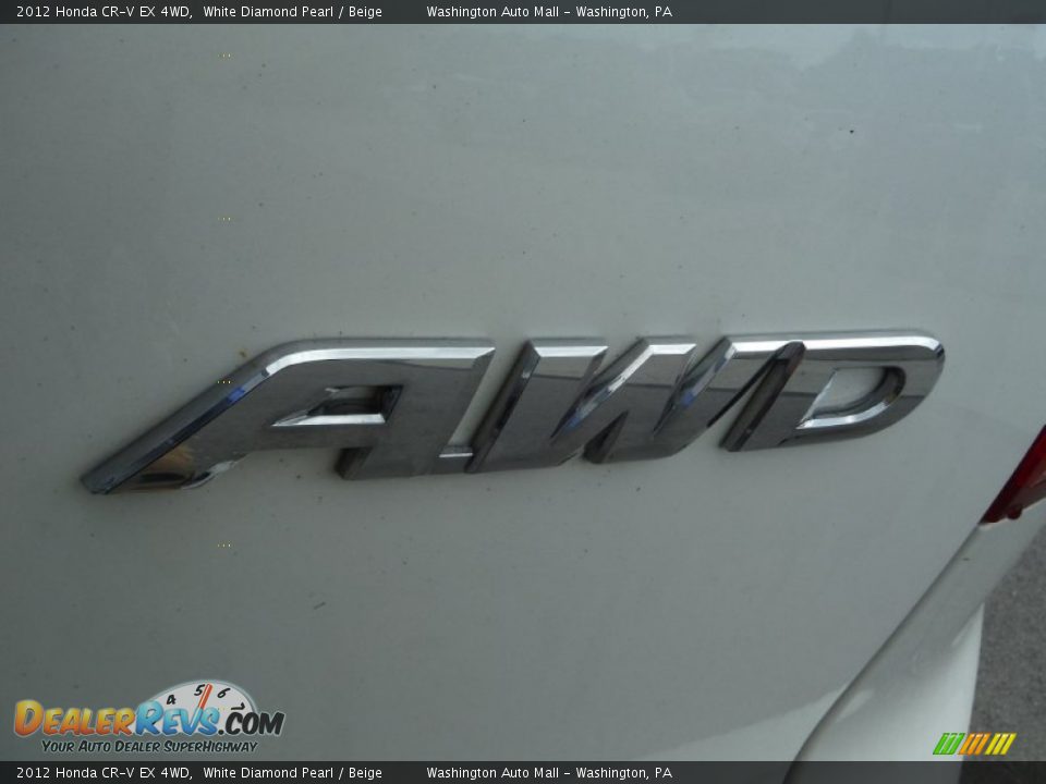 2012 Honda CR-V EX 4WD White Diamond Pearl / Beige Photo #9