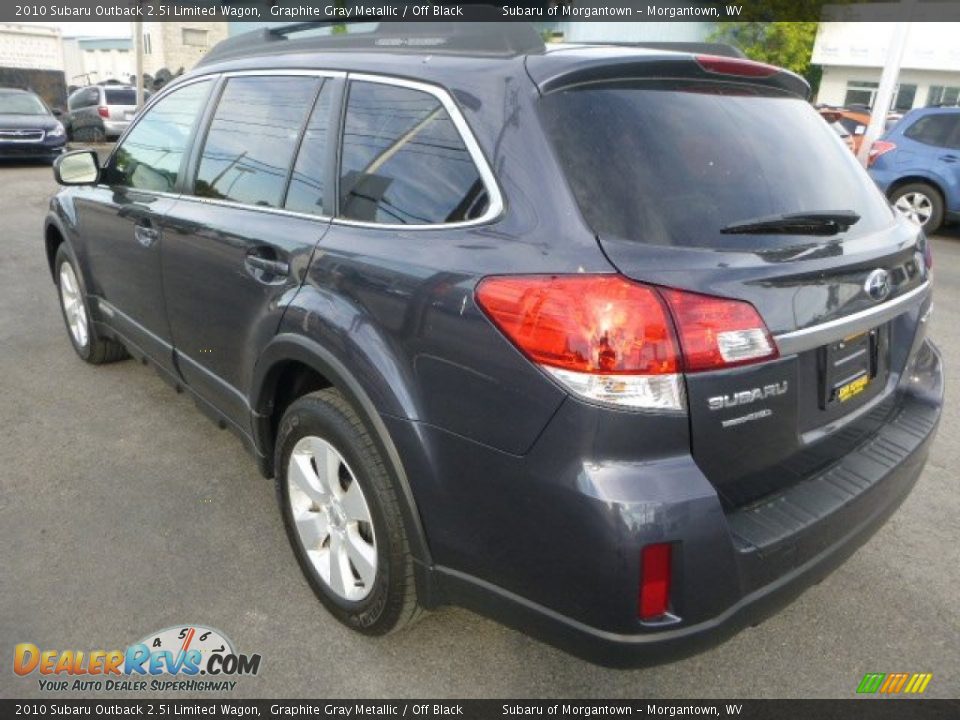 2010 Subaru Outback 2.5i Limited Wagon Graphite Gray Metallic / Off Black Photo #7