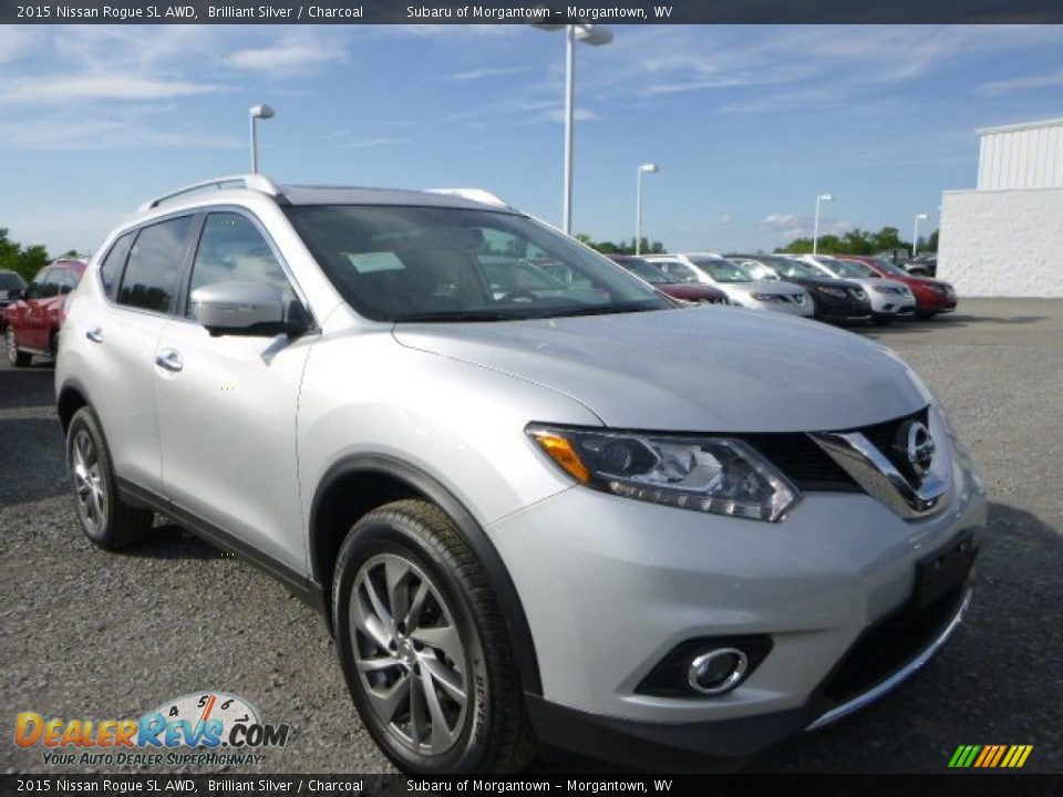 2015 Nissan Rogue SL AWD Brilliant Silver / Charcoal Photo #1