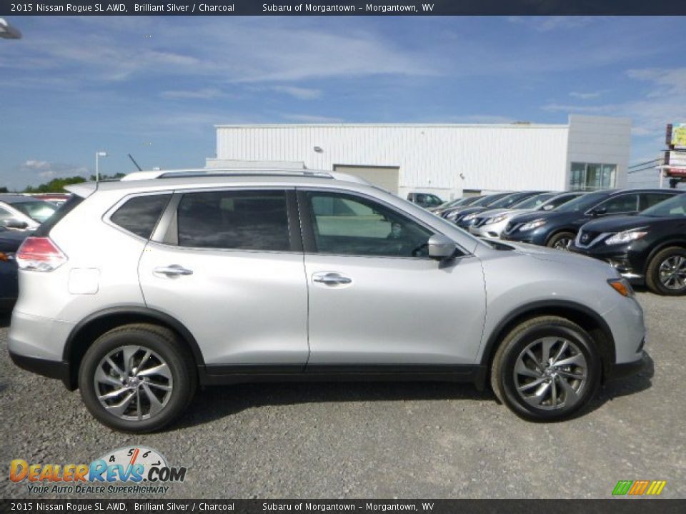 2015 Nissan Rogue SL AWD Brilliant Silver / Charcoal Photo #3