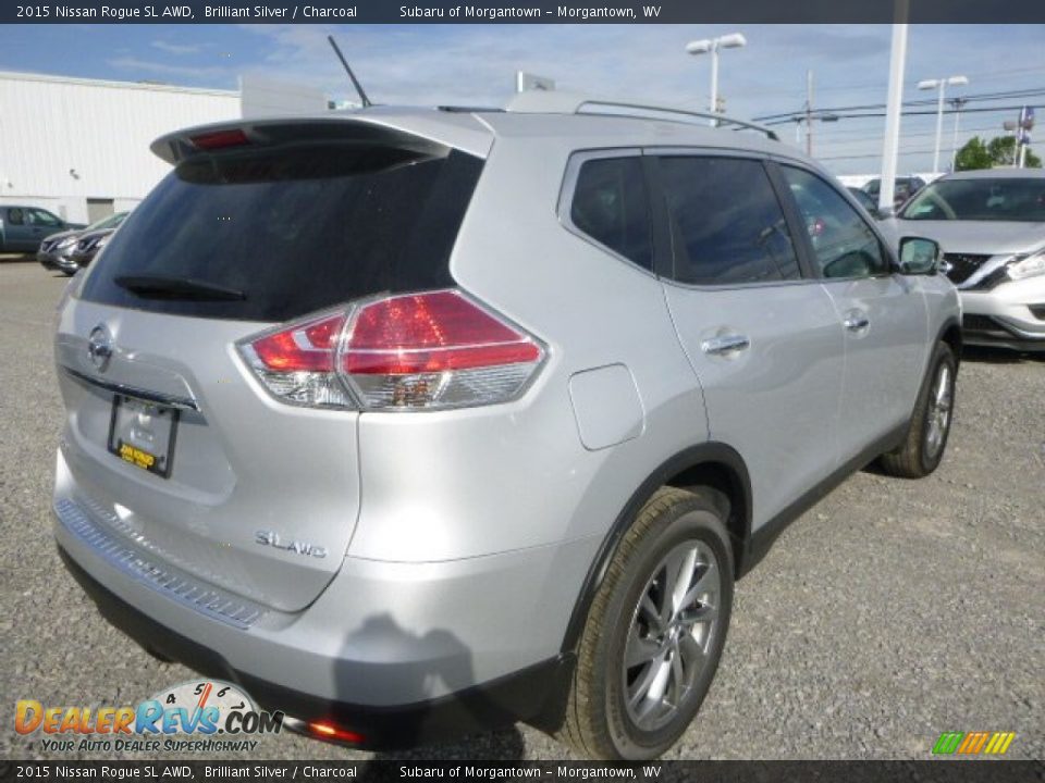 2015 Nissan Rogue SL AWD Brilliant Silver / Charcoal Photo #4