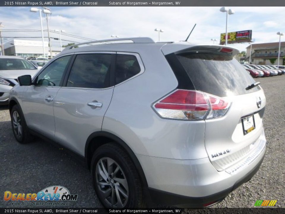 2015 Nissan Rogue SL AWD Brilliant Silver / Charcoal Photo #6