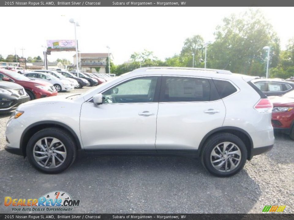 2015 Nissan Rogue SL AWD Brilliant Silver / Charcoal Photo #7