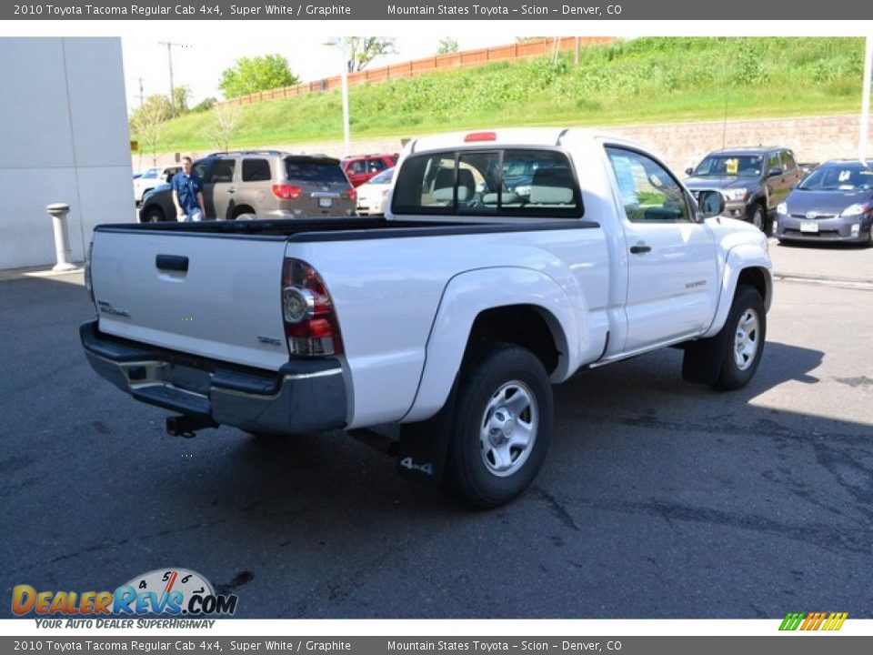 2010 Toyota Tacoma Regular Cab 4x4 Super White / Graphite Photo #2
