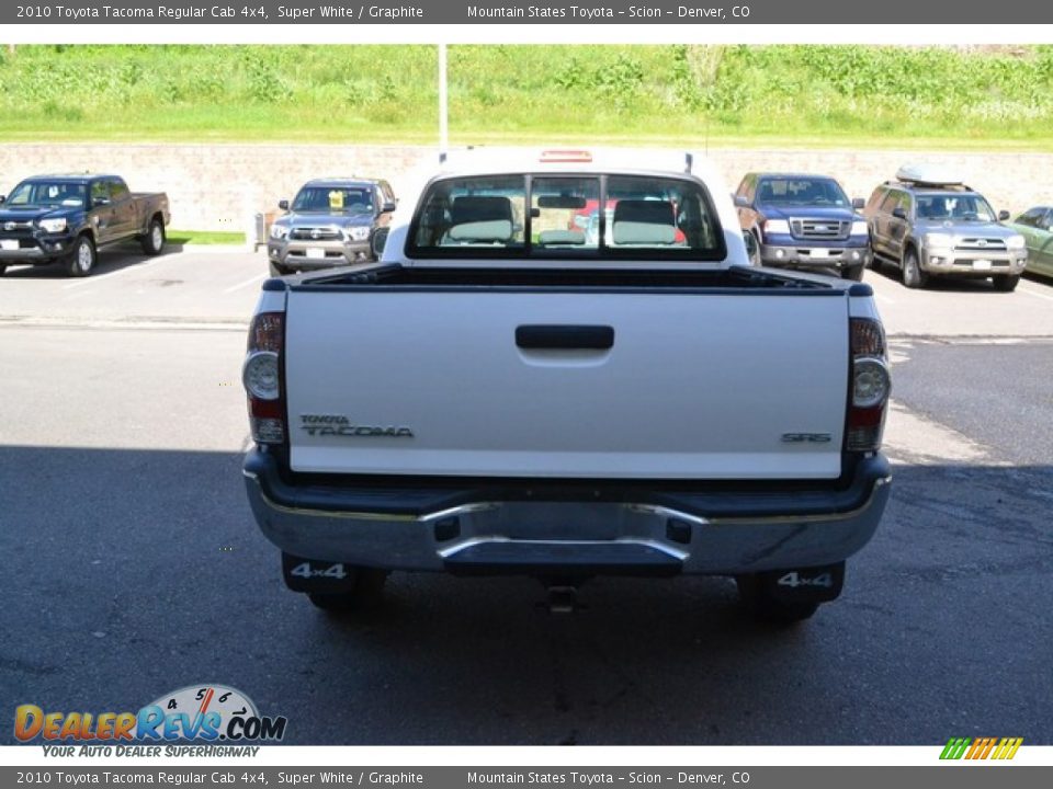 2010 Toyota Tacoma Regular Cab 4x4 Super White / Graphite Photo #3