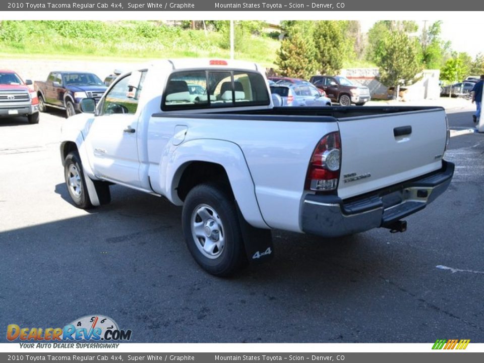 2010 Toyota Tacoma Regular Cab 4x4 Super White / Graphite Photo #4