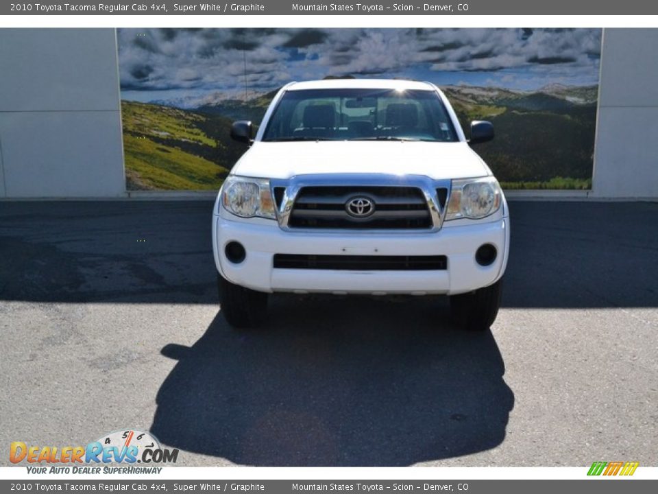 2010 Toyota Tacoma Regular Cab 4x4 Super White / Graphite Photo #6