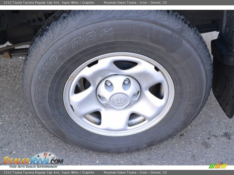 2010 Toyota Tacoma Regular Cab 4x4 Super White / Graphite Photo #9