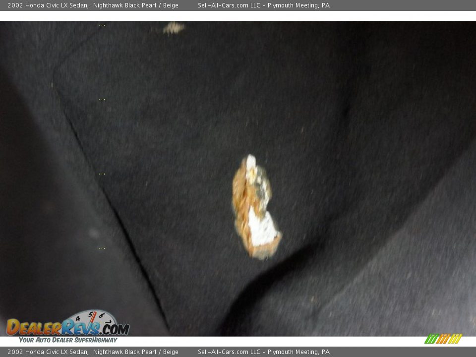 2002 Honda Civic LX Sedan Nighthawk Black Pearl / Beige Photo #19
