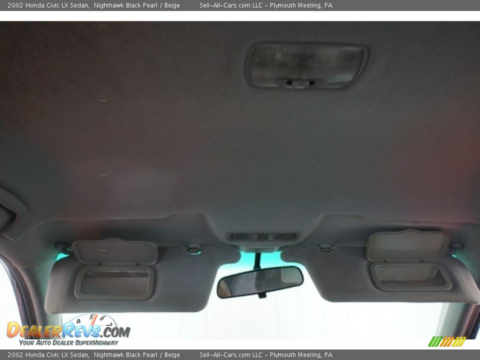 2002 Honda Civic LX Sedan Nighthawk Black Pearl / Beige Photo #20