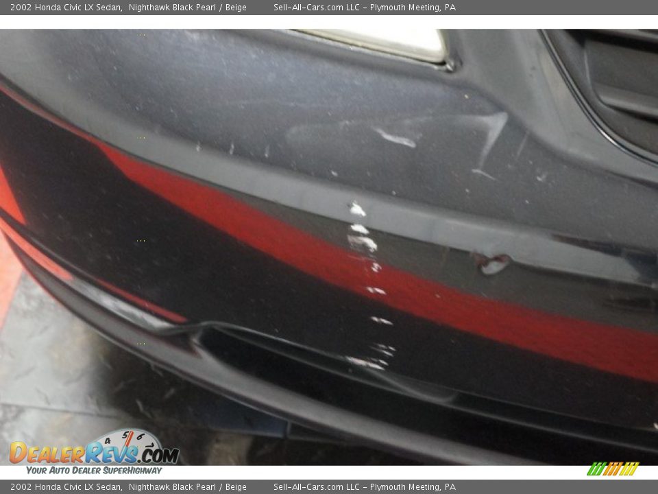 2002 Honda Civic LX Sedan Nighthawk Black Pearl / Beige Photo #36