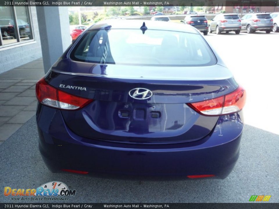 2011 Hyundai Elantra GLS Indigo Blue Pearl / Gray Photo #8